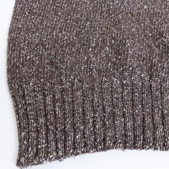 Officine Générale Marco Crewneck Sweater Brown Unisex Soft Italy - Picture 5 of 12